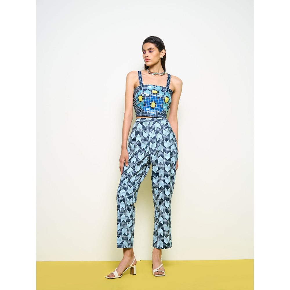 POOJA RAJGARHIA GUPTA Blue Denim Beetle Pant