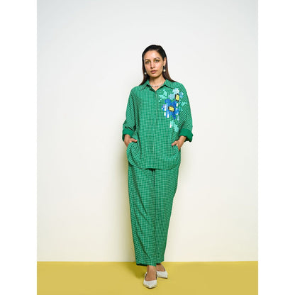 POOJA RAJGARHIA GUPTA Green Kimono Shirt