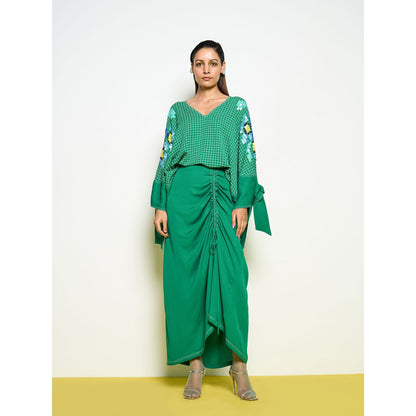 POOJA RAJGARHIA GUPTA Green Ladybug Skirt