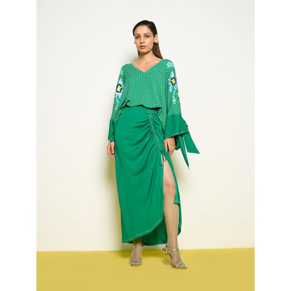 POOJA RAJGARHIA GUPTA Green Ladybug Skirt
