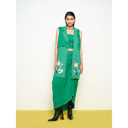 POOJA RAJGARHIA GUPTA Green Wildflower Blazer