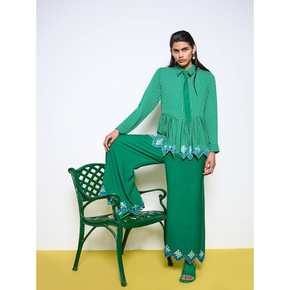 POOJA RAJGARHIA GUPTA Green Honeybee Co-Ord (Set of 2)