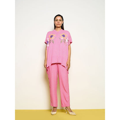 POOJA RAJGARHIA GUPTA Pink Checkered Pant