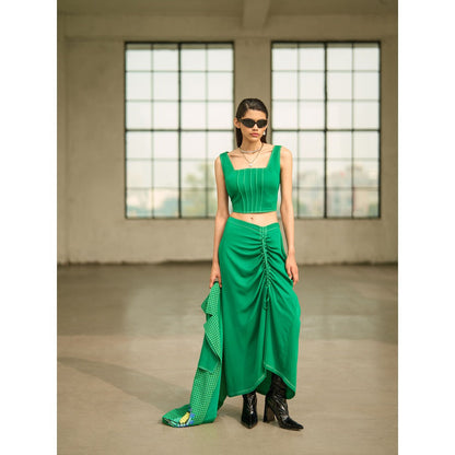 POOJA RAJGARHIA GUPTA Green Crop Top