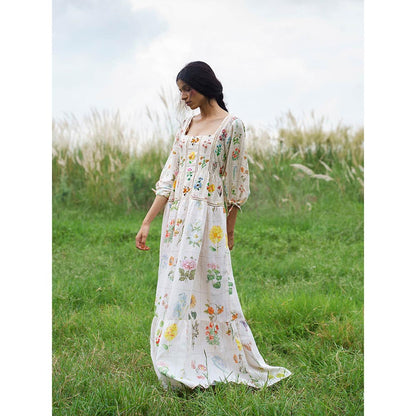Pozruh By Aiman Yellow Alysa Maxi Dress