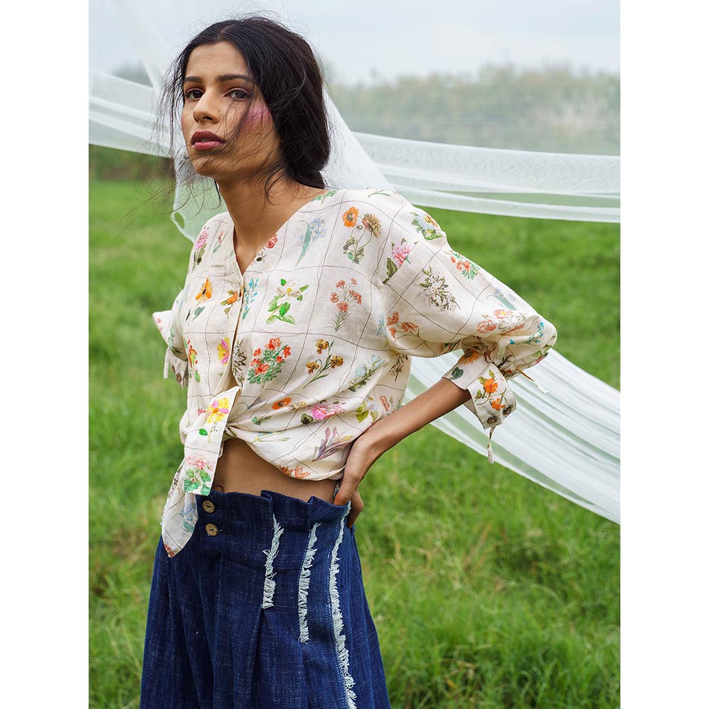 Pozruh By Aiman Yellow Elsie Top