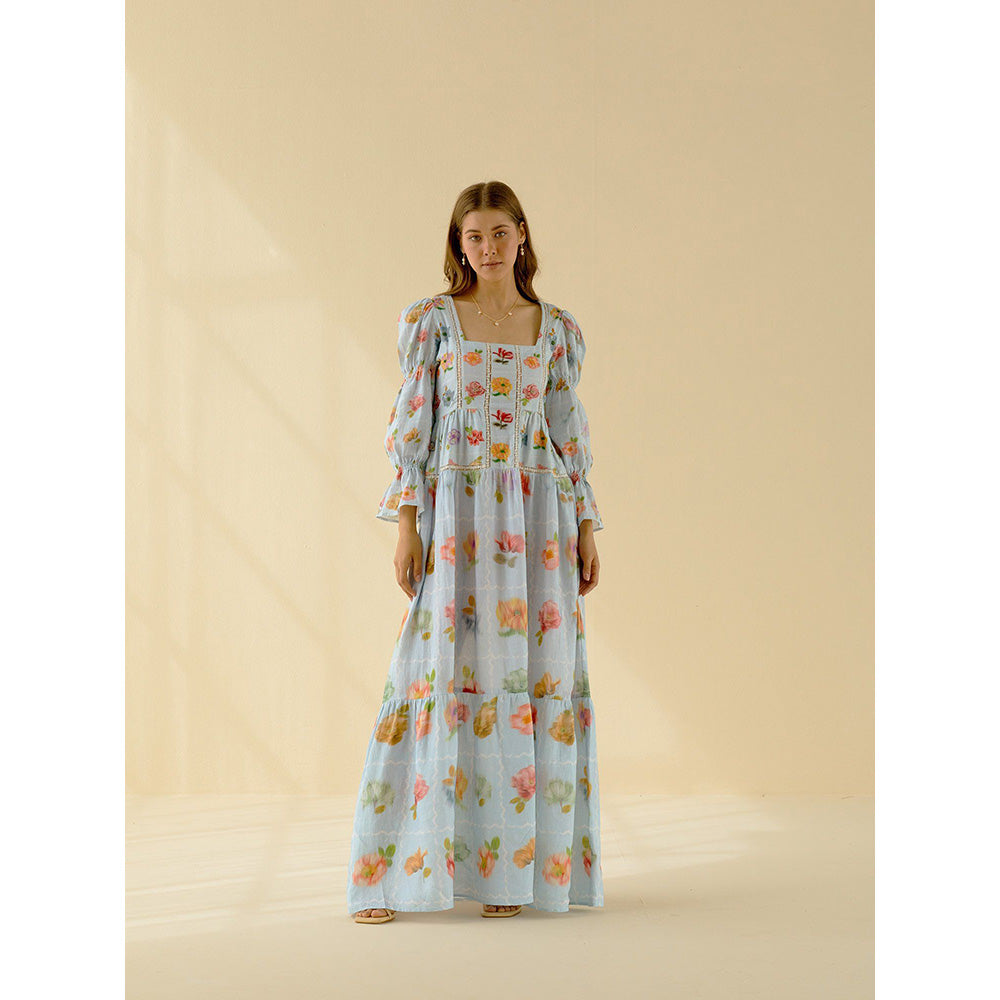 Pozruh By Aiman Cala Blue Maxi Dress