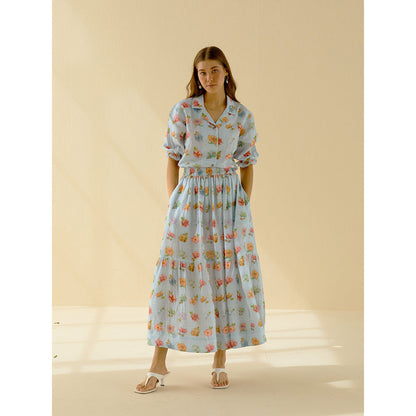 Pozruh By Aiman Iris Midi Skirt