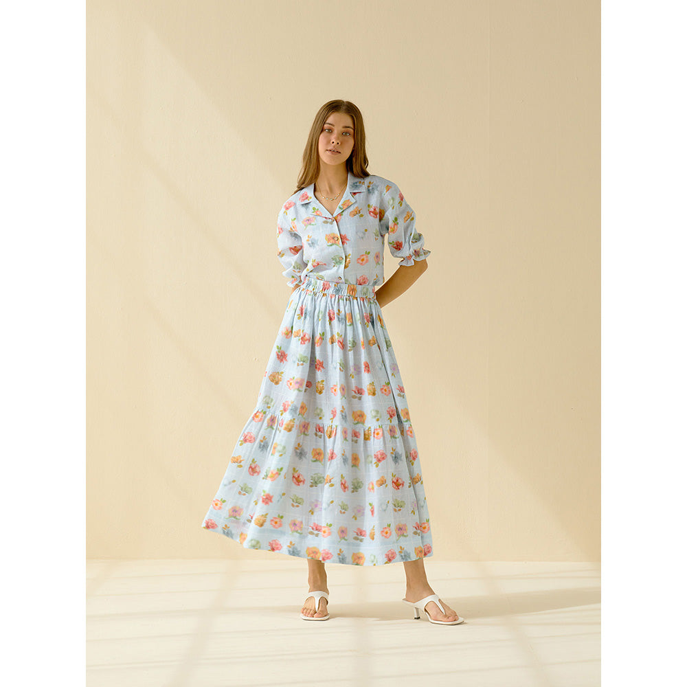 Pozruh By Aiman Iris Midi Skirt