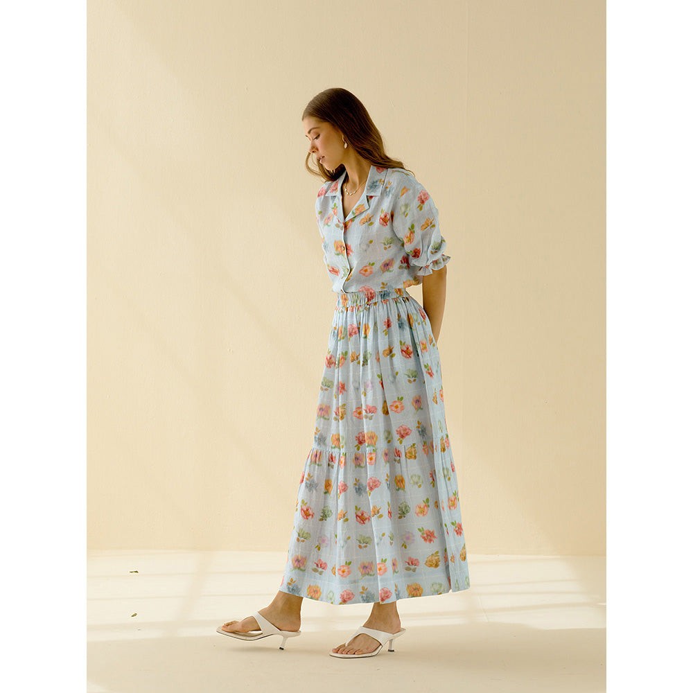 Pozruh By Aiman Iris Midi Skirt