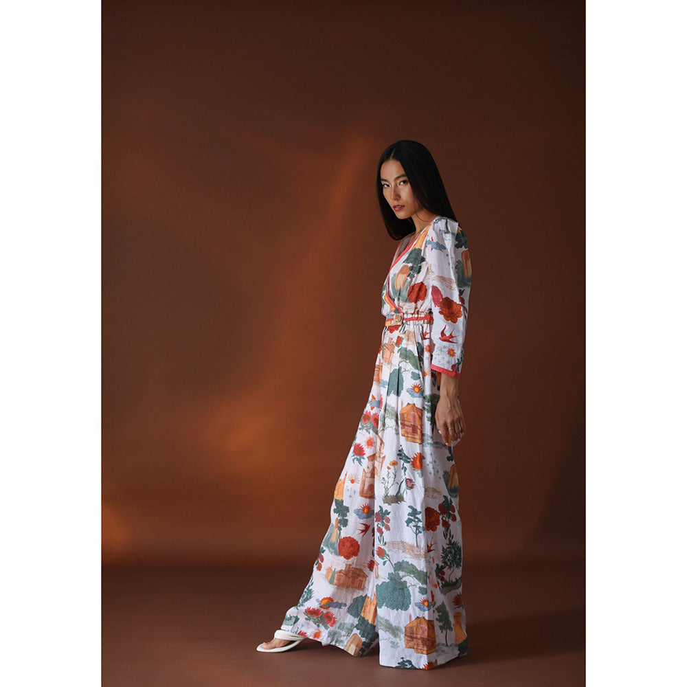 Pozruh By Aiman Astra White Jumpsuit