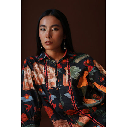 Pozruh By Aiman Mercury Black Shirt Top
