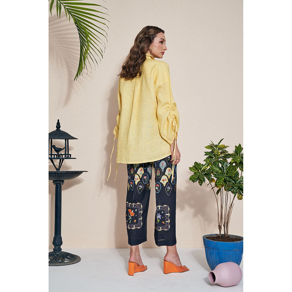 Pozruh By Aiman Billie Draw String Shirt Yellow
