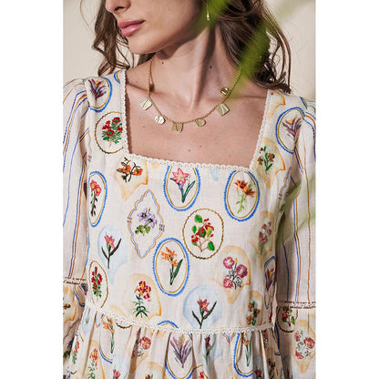 Pozruh By Aiman Adelie Zipped Printed Maxi Dress