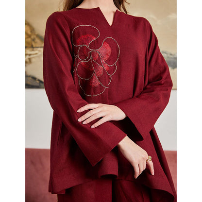 Pozruh By Aiman Saffron Co-Ord (Set of 2)