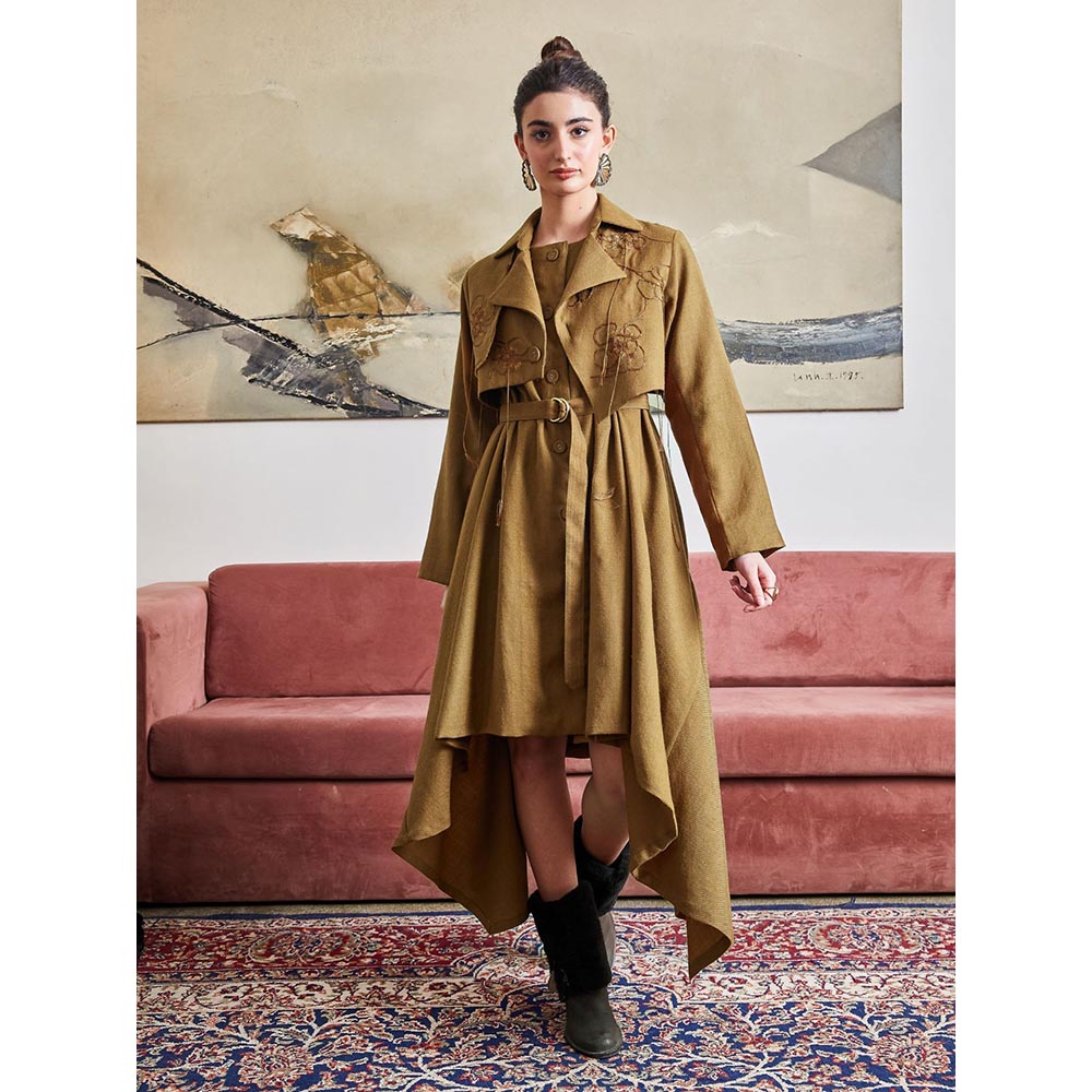Pozruh By Aiman Phoenix Brown Crop Jacket