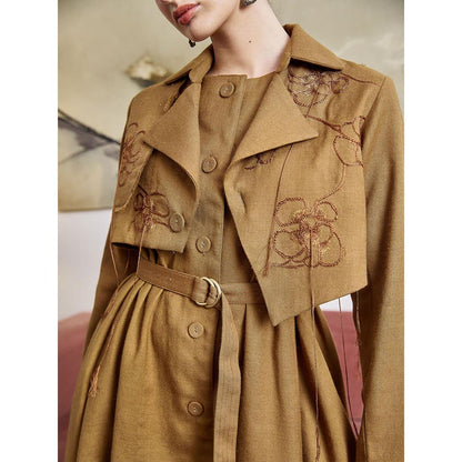 Pozruh By Aiman Phoenix Brown Crop Jacket