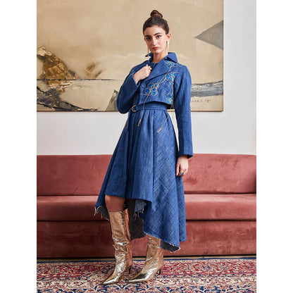 Pozruh By Aiman Phoenix Denim Jacket & Dress (Set of 3)
