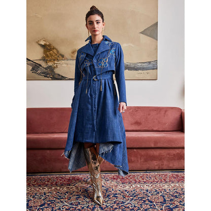 Pozruh By Aiman Phoenix Denim Jacket & Dress (Set of 3)