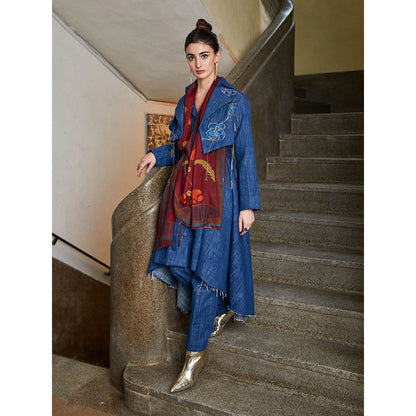 Pozruh By Aiman Phoenix Denim Jacket & Dress (Set of 3)