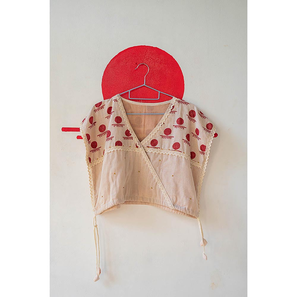 PRATHAA Kaftan Blouse - Snigdha Beige