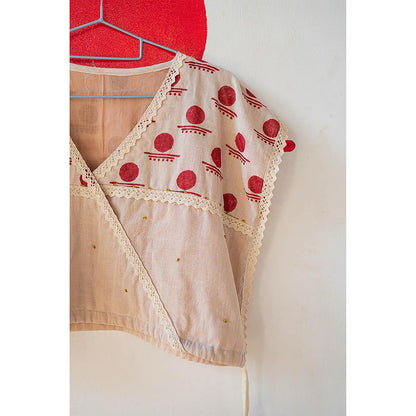 PRATHAA Kaftan Blouse - Snigdha Beige