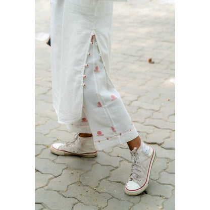 PRATHAA White Women Tunic with Pant