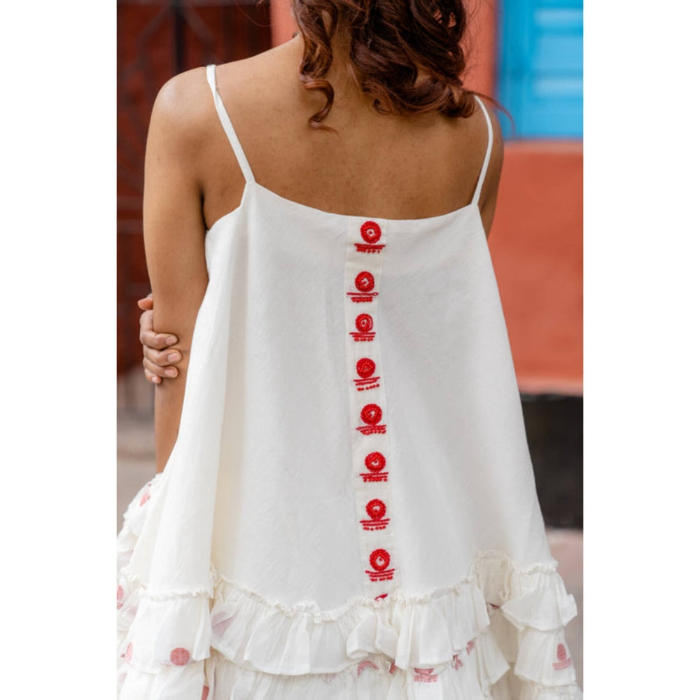 PRATHAA Set : Frill Top And Lungi Skirt - Shvet