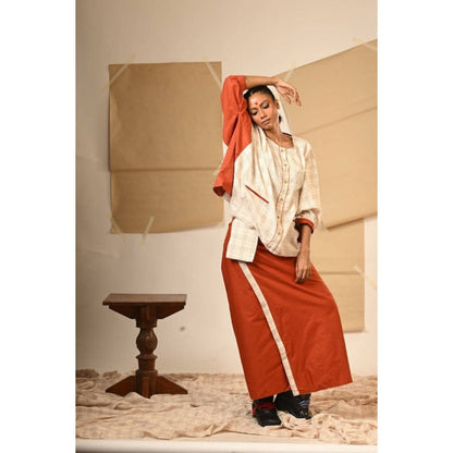 PRATHAA Set : Kaftan Shirt With Skirt - Taana Baana