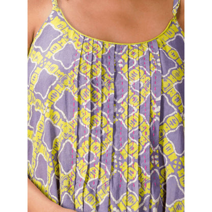 PRATHAA Taal Raga Set - Printed Dress and Jacket