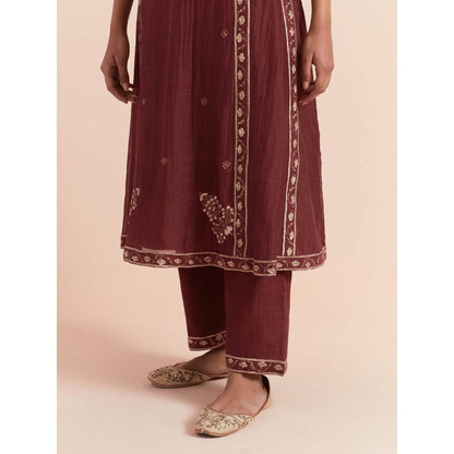 Priya Chaudhary Red Soft Chanderi Kurta