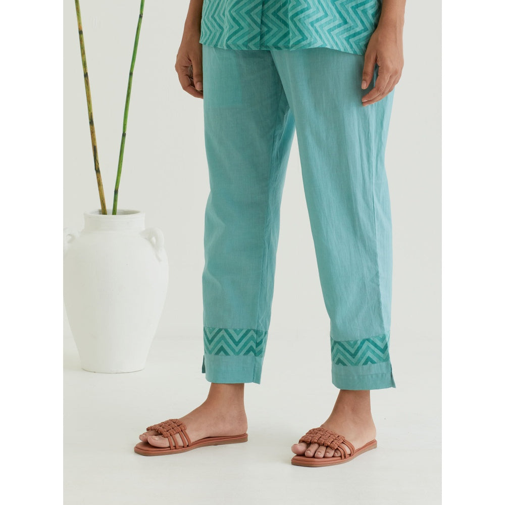 Priya Chaudhary Green Cotton Pant