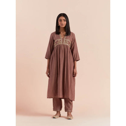 Priya Chaudhary Brown Anarkali Kurta
