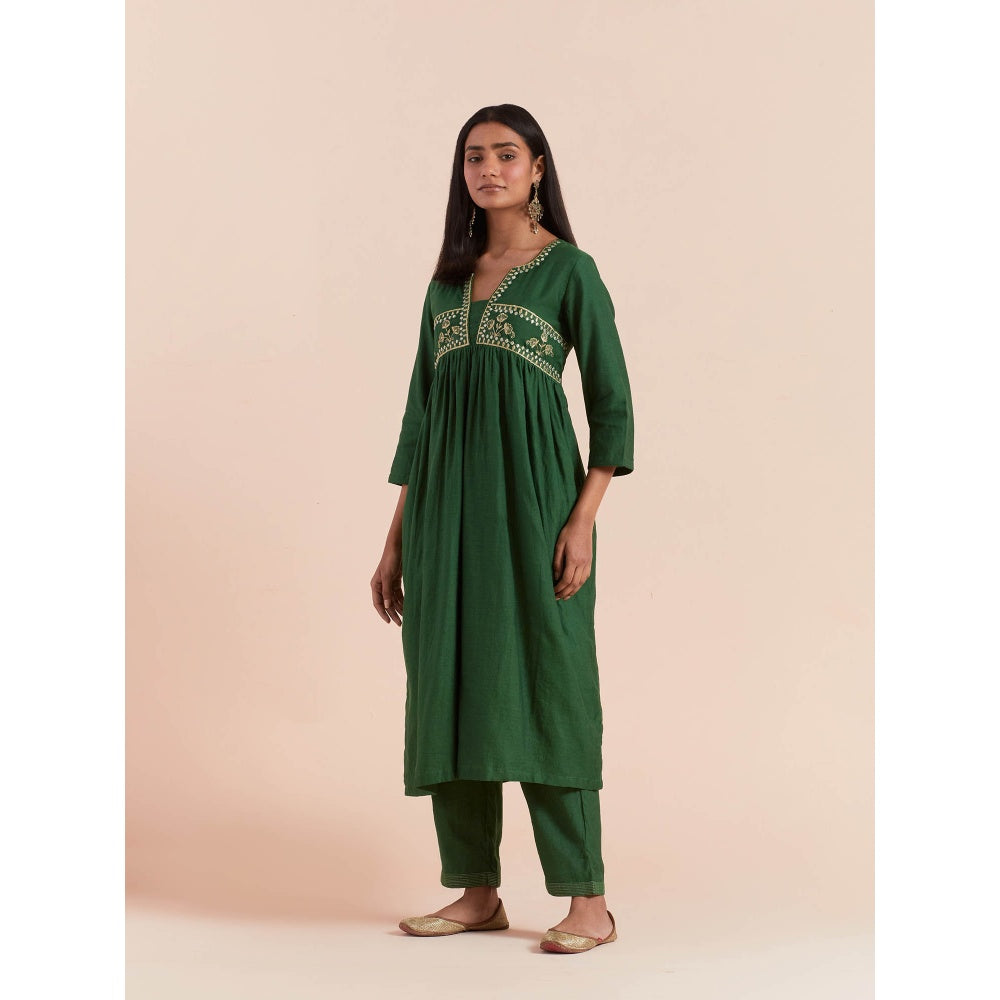Priya Chaudhary Green Anarkali Kurta