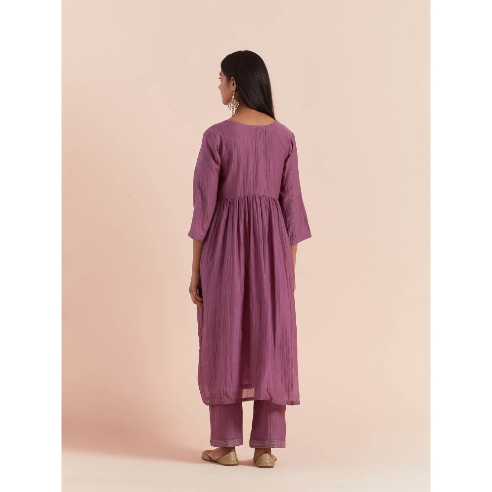 Priya Chaudhary Purple Anarkali Kurta