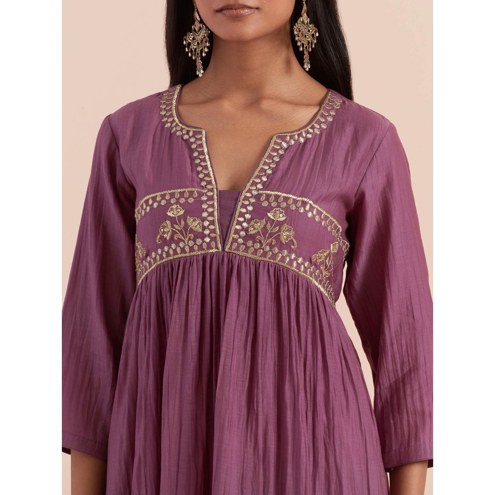 Priya Chaudhary Purple Anarkali Kurta