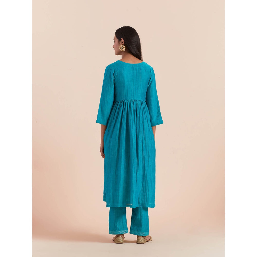 Priya Chaudhary Turquoise Anarkali Kurta