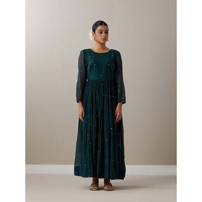 Priya Chaudhary Green Kurtas Green Kurta with Jacket (Set of 2)
