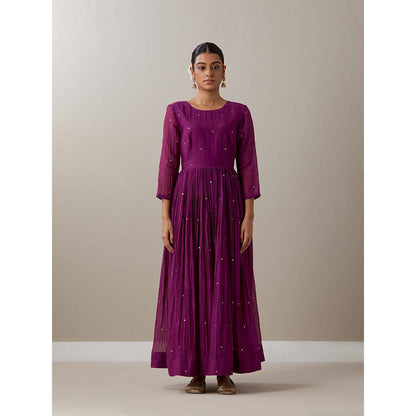 Priya Chaudhary Purple Kurtas Purple Kurta with Jacket (Set of 2)