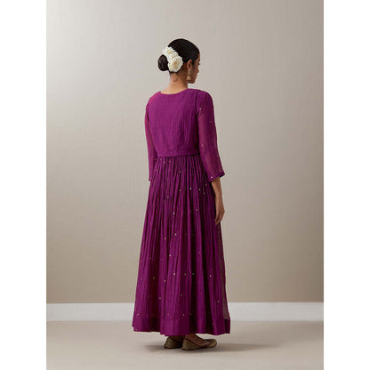Priya Chaudhary Purple Kurtas Purple Kurta with Jacket (Set of 2)