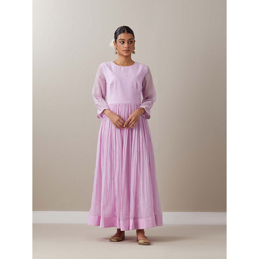 Priya Chaudhary Light Pink Kurtas Mauve Kurta with Pant and Jacket (Set of 3)