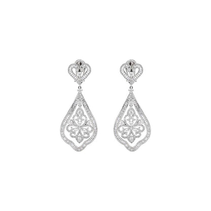 PRIHAN LUXURY Floral Grace Danglers Earrings