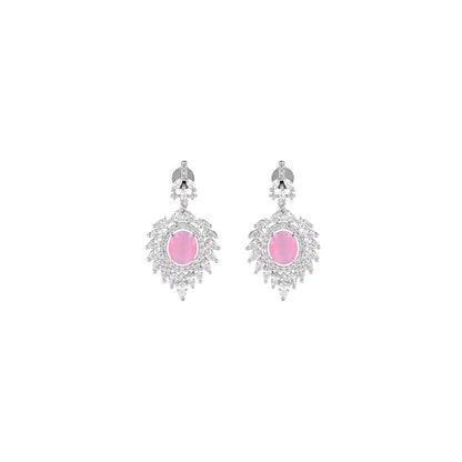 PRIHAN LUXURY Pink Radiance Danglers Earrings