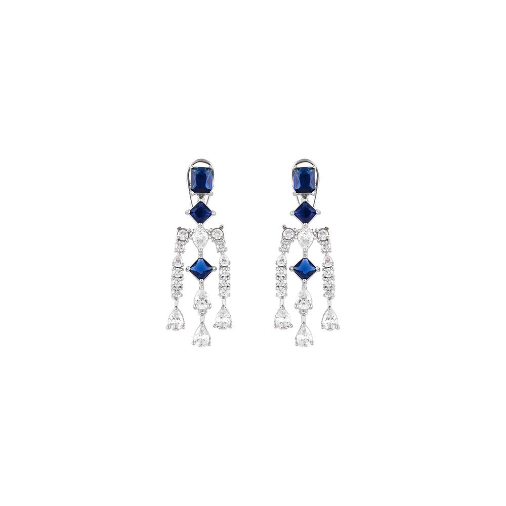 PRIHAN LUXURY Aura Sapphire Danglers Earrings