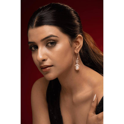 PRIHAN LUXURY Pearl Drop Umbrella Danglers Earrings