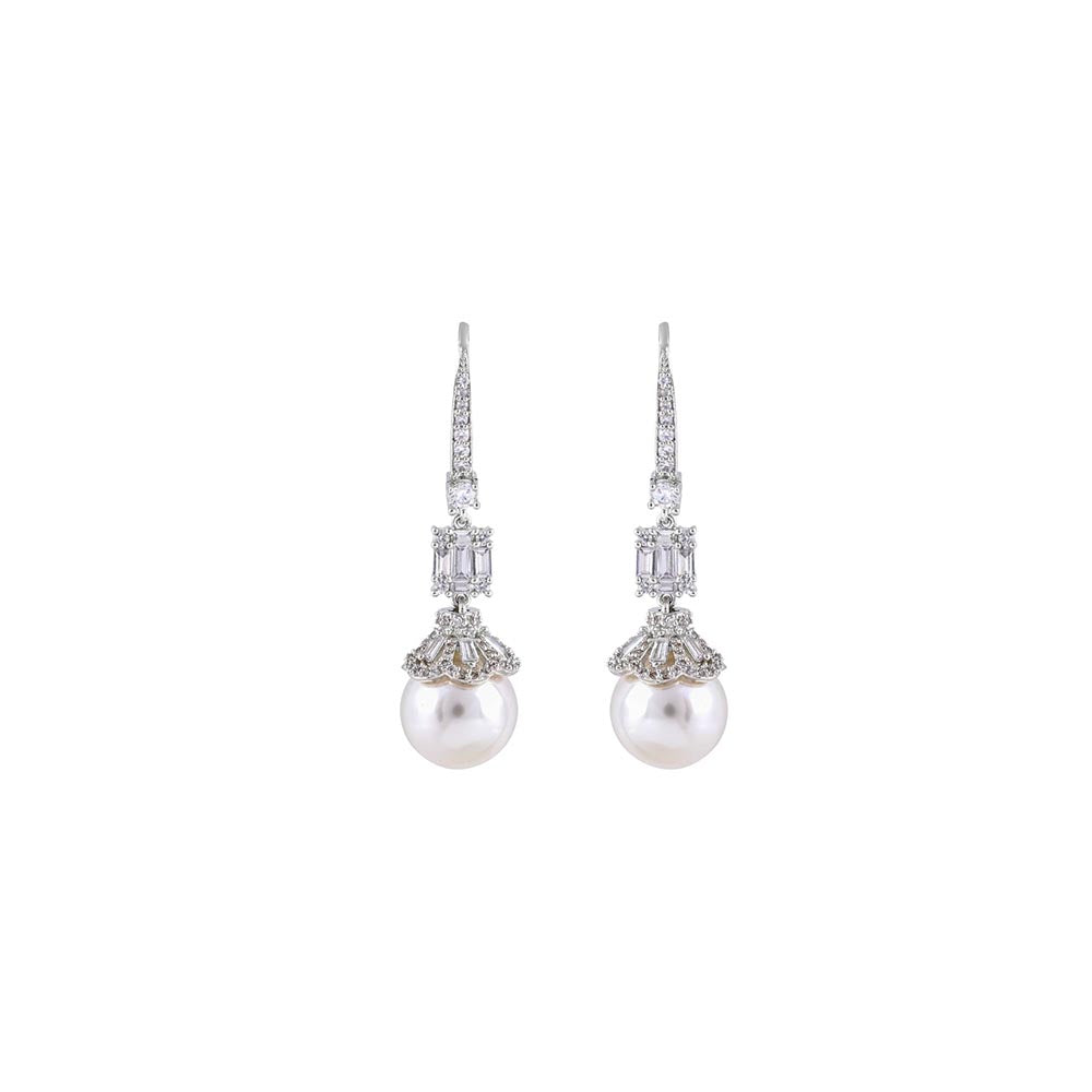 PRIHAN LUXURY Pearl Drop Umbrella Danglers Earrings