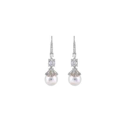 PRIHAN LUXURY Pearl Drop Umbrella Danglers Earrings
