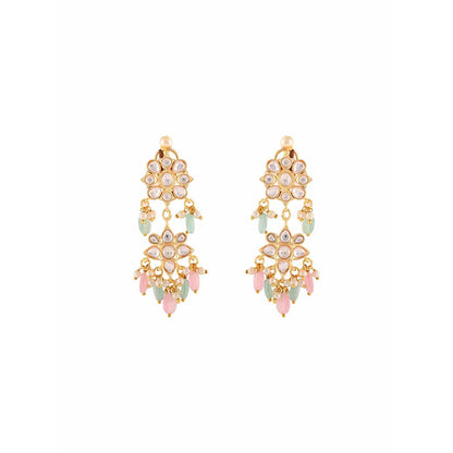 PRIHAN LUXURY Multi-Color Radiating Kundan Choker Jewellery Set