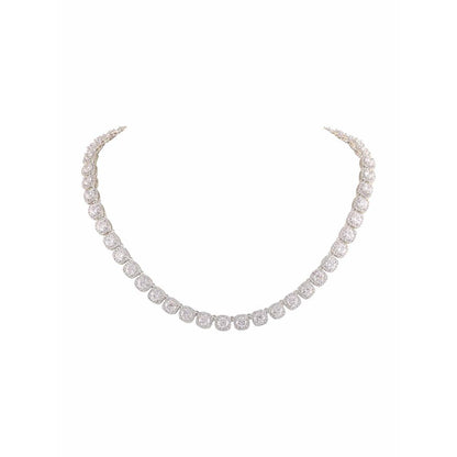 PRIHAN LUXURY White Classic Brilliance Jewellery Set