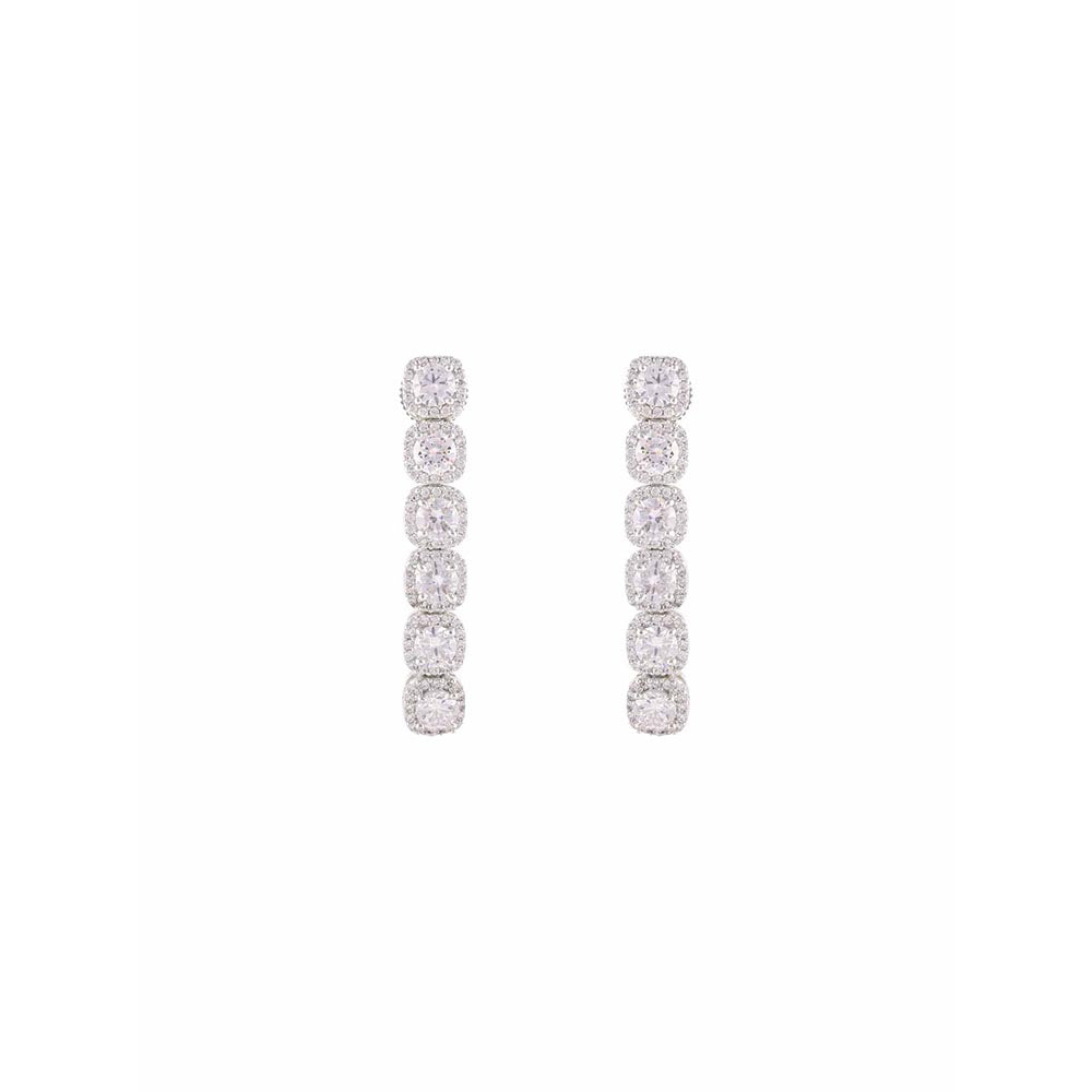 PRIHAN LUXURY White Classic Brilliance Jewellery Set
